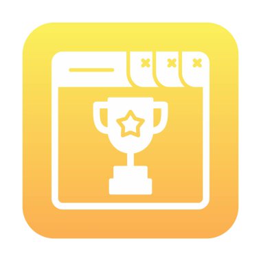 kupa ikonu vektör illüstrasyonu 