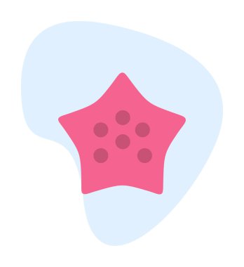 denizyıldızı düz ikon vektör çizimi 