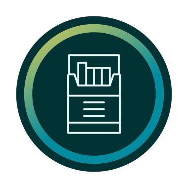 sigara kutusu ikon vektörü. izole resim