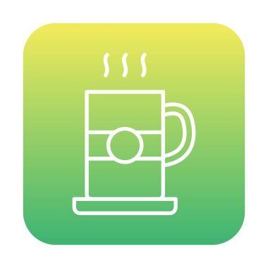 çay fincanı simgesi, vektör illüstrasyonu