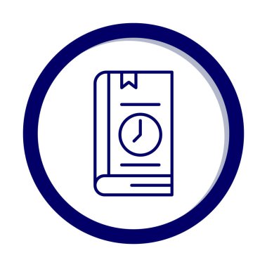 Kitap Zaman Sınırı simgesi, vektör illüstrasyonu 