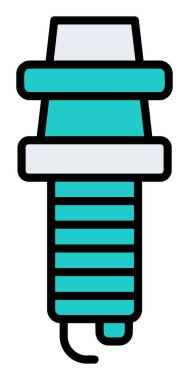 Buji simgesinin vektör illüstrasyonu