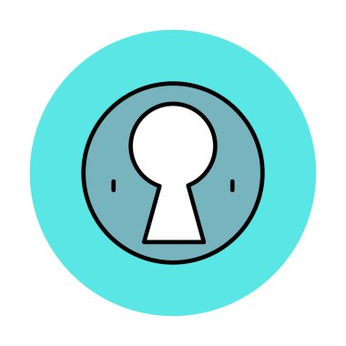 Anahtar deliği vektör çizimi, simge ögesi biçimi              