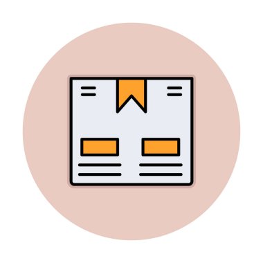 Taşıma Kutusunun vektör illüstrasyonu modern simge                             