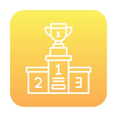 Basit Şampiyon simgesi, vektör illüstrasyonu