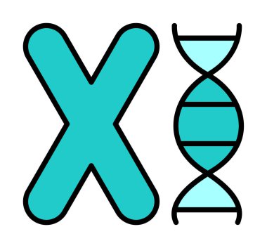 Basit Kromozom ikon vektör tasarımı