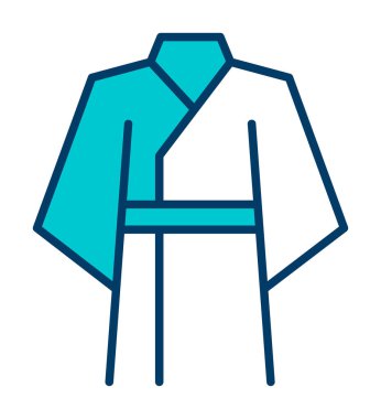 Japon kimono simgesi vektör illüstrasyonu 