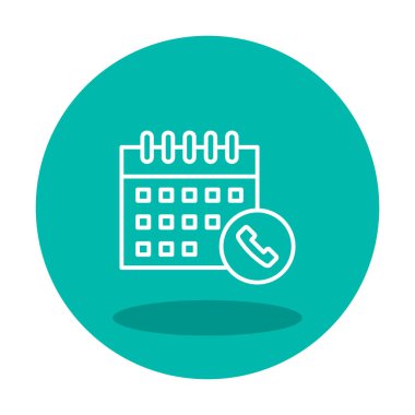 Takvim simgesi, vektör illüstrasyonu basit tasarım