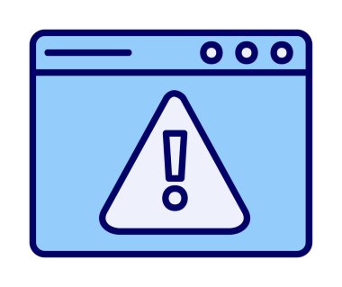 Basit Web Uyarı simgesi, vektör illüstrasyonu