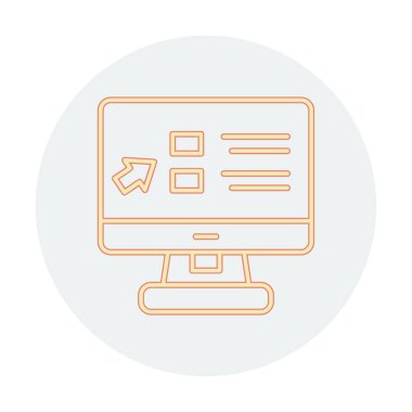 Basit Online Course Üniversitesi simgesi, vektör illüstrasyonu