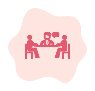 Basit iş Buluşma simgesi, vektör illüstrasyonu