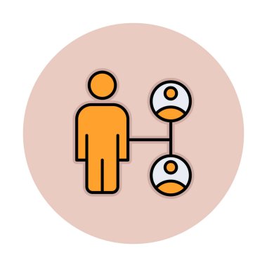 Takım yönetimi kavramının iş dünyası simgesi, vektör illüstrasyonu