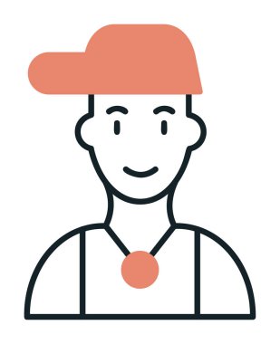 Rapçi. Web simgesi basit illüstrasyon