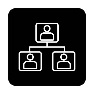 takım ağ simgesi, vektör illüstrasyonu 