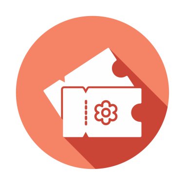 bilet simgesi, vektör illüstrasyonu basit tasarım