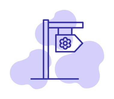 Tabela düz simgesi, vektör illüstrasyonu