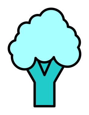 brokoli web simgesi, vektör illüstrasyonu  