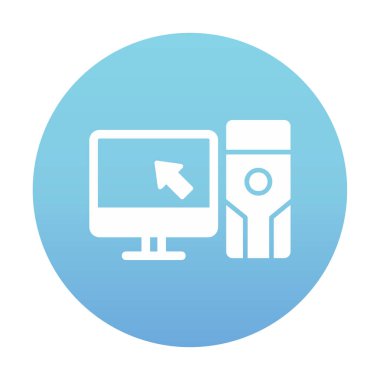 kişisel bilgisayar simgesi, vektör illüstrasyonu basit tasarım