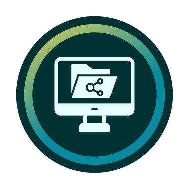 Basit Dosya Paylaşımı simgesi, vektör illüstrasyonu