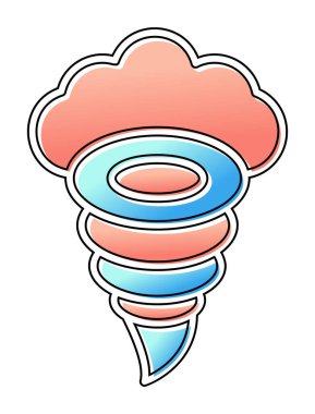 Tornado Simgesi, basit vektör illüstrasyonu