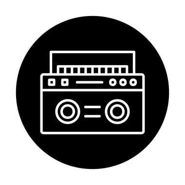 radyo player simgesi, vektör çizim