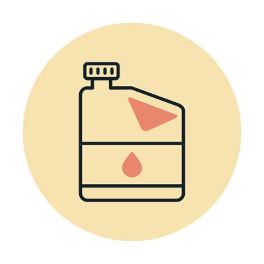 yağ varili vektörü düz renk simgesi 