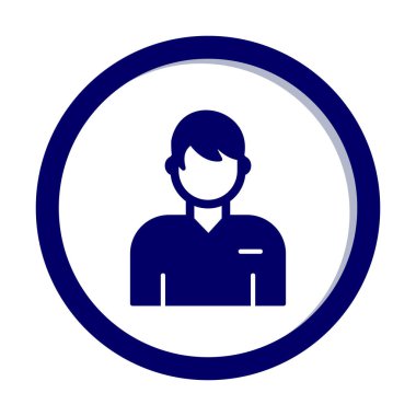 Erkek kullanıcı simgesi. Vektör çizim