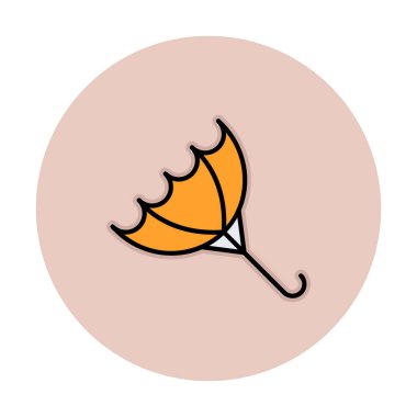 şemsiye simgesi vektör illüstrasyonu 