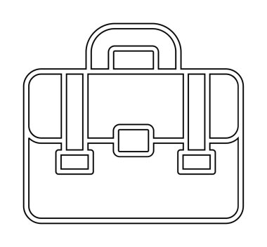 Çanta. Web simgesi basit illüstrasyon  