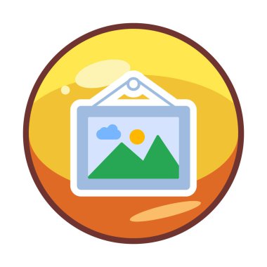 Doğa web simgesi, vektör illüstrasyonu 