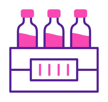 Su şişeleri. Web simgesi basit illüstrasyon 