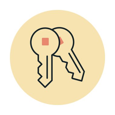 anahtar simgesi. düz dizayn. vektör illüstrasyonu 