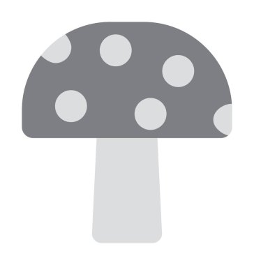 İzole edilmiş arkaplanda mantar simgesi