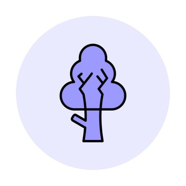 ağaç web simge vektör çizim