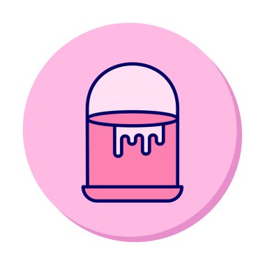 Boya kovası simge vektör çizim