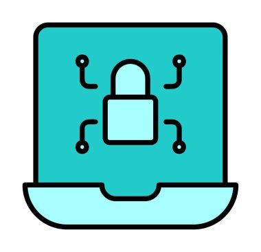 Basit düz Ransomware bilgisayar simgesi