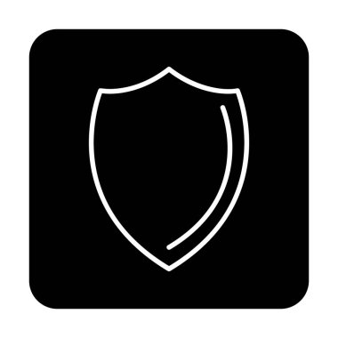 Kalkan yassı ikon vektör çizimi