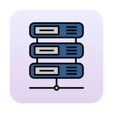 Veri sunucu simgesinin vektör illüstrasyonu 