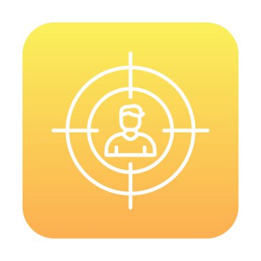 Hedef düz simge. Vektör illüstrasyonu