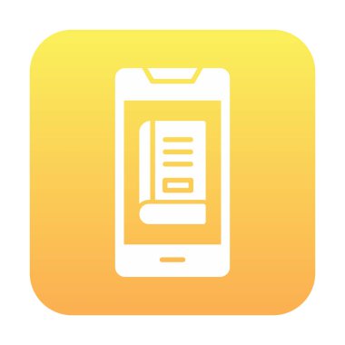 çevrimiçi kitap simgesi, vektör illüstrasyonu 