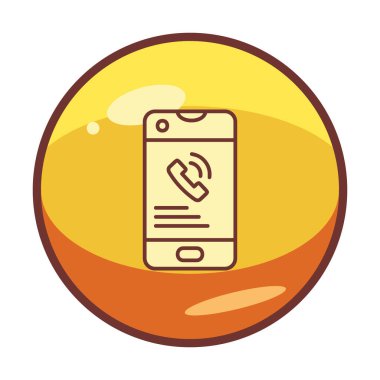 Basit telefon çağrı simgesi, vektör tasarımı