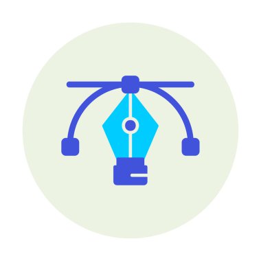 Basit kalem aracı simgesi, vektör illüstrasyonu