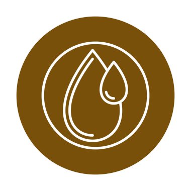 su damlası ağ simgesi, vektör illüstrasyonu 