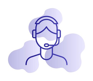 Vektör olarak Müşteri Hizmetleri Ajanı simgesi. logotype