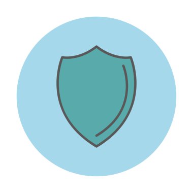 Kalkan yassı ikon vektör çizimi