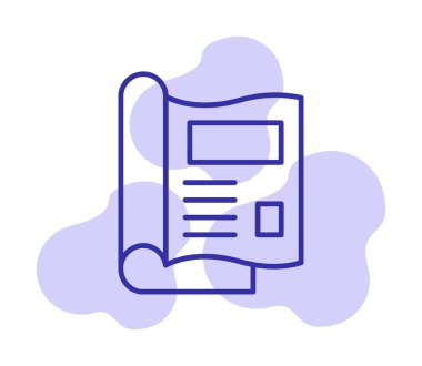 dergi simgesi, vektör illüstrasyonu basit tasarım