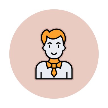 Profesör Web simgesi, vektör illüstrasyonu