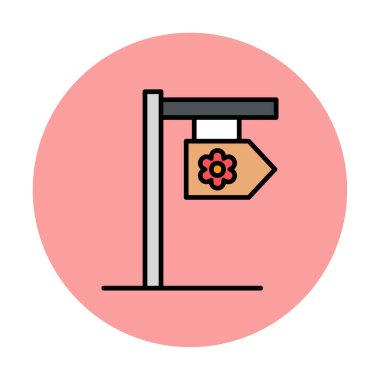 Tabela düz simgesi, vektör illüstrasyonu