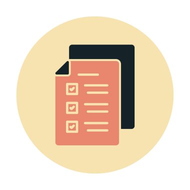 Sınav simgesi vektör illüstrasyonu 