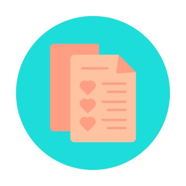 Dilek listesi. Web simgesi basit illüstrasyon 